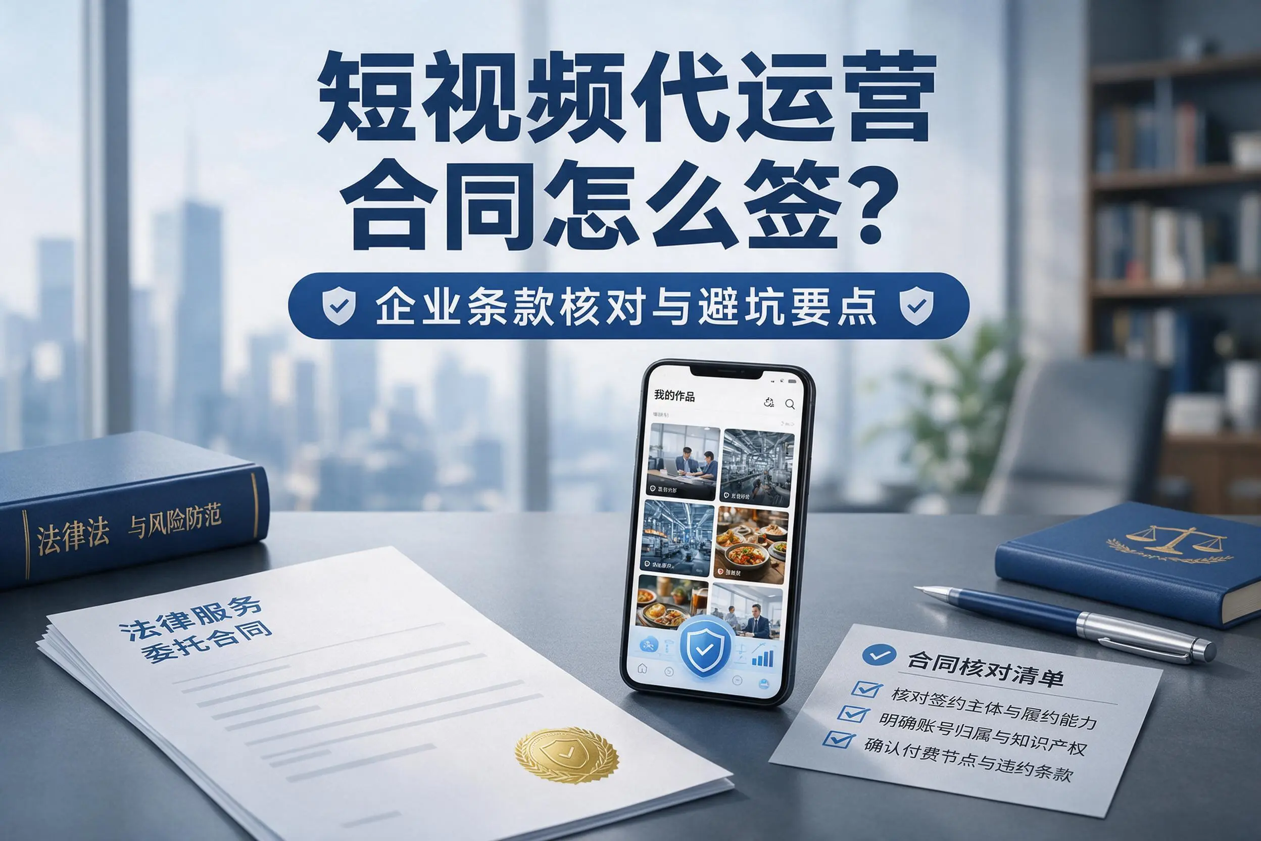 短视频代运营合同怎么签?新星企业条款核对与避坑要点