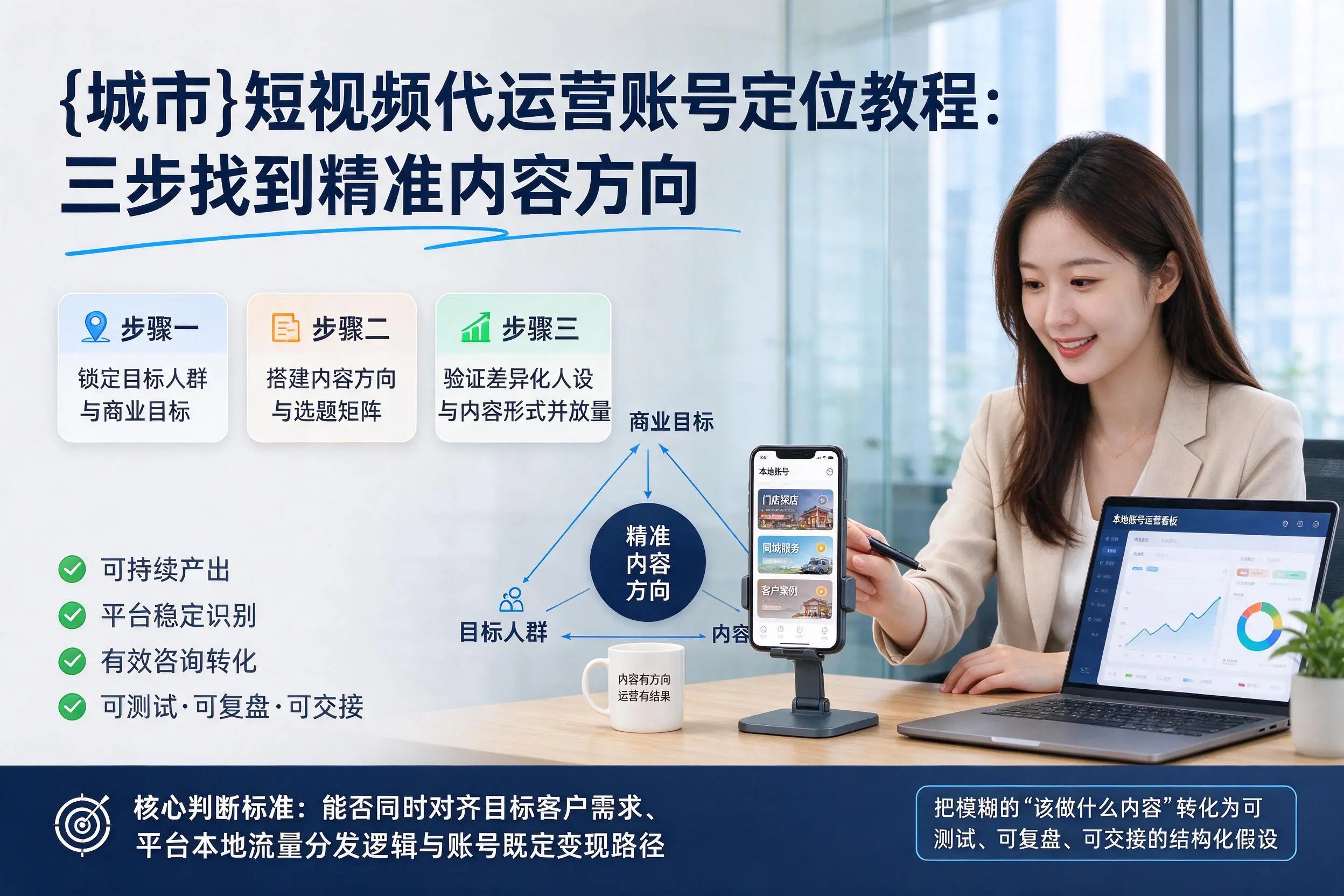 新星短视频代运营账号定位教程：三步找到精准内容方向