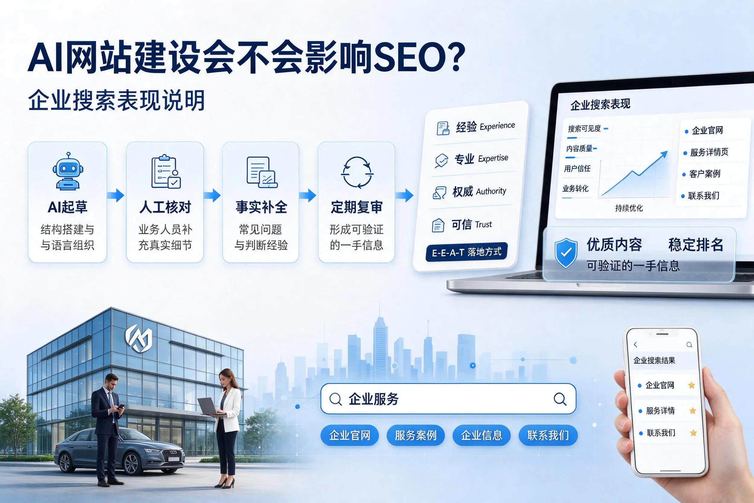 AI网站建设会不会影响SEO？新星企业搜索表现说明