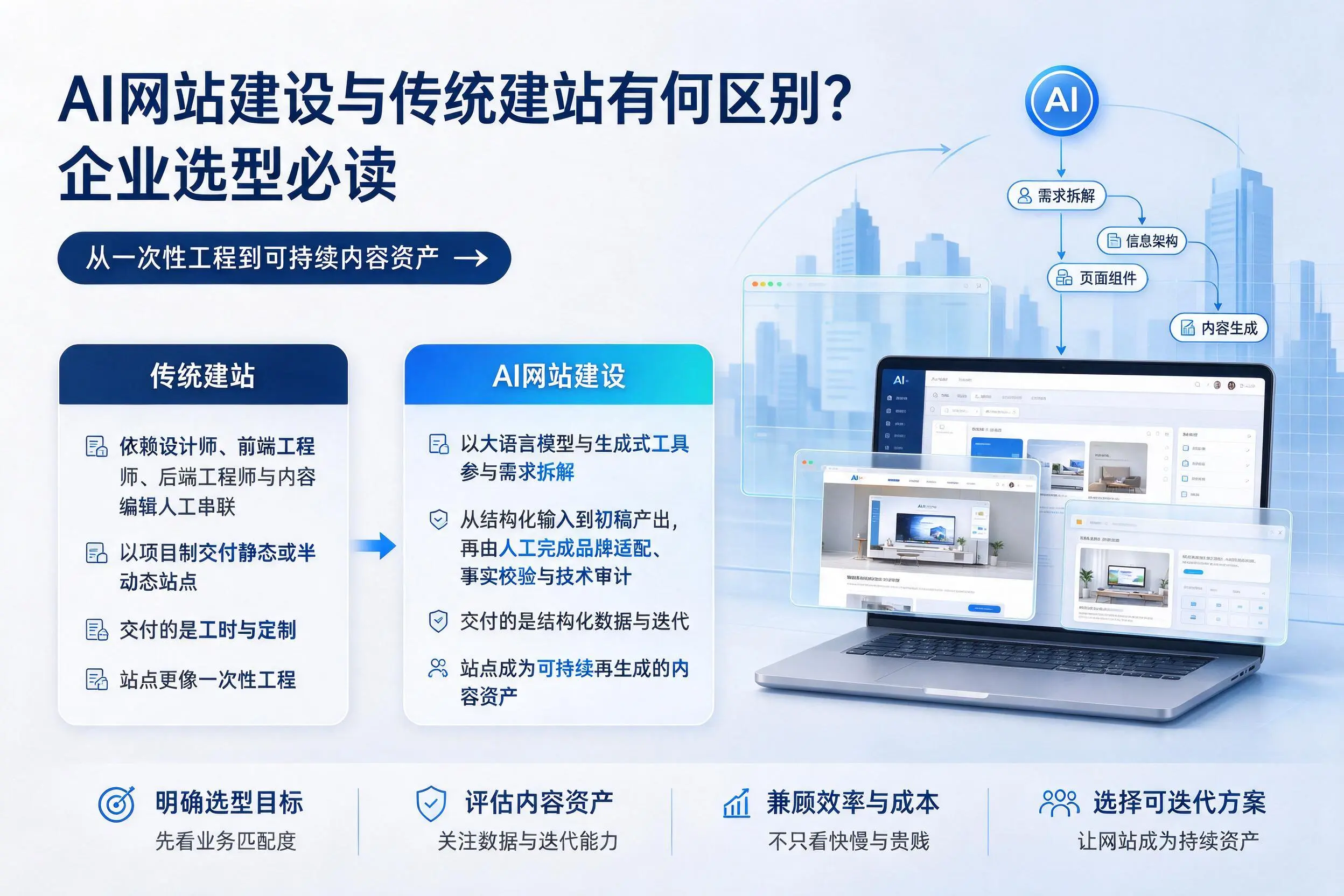 AI网站建设与传统建站有何区别?新星企业选型必读