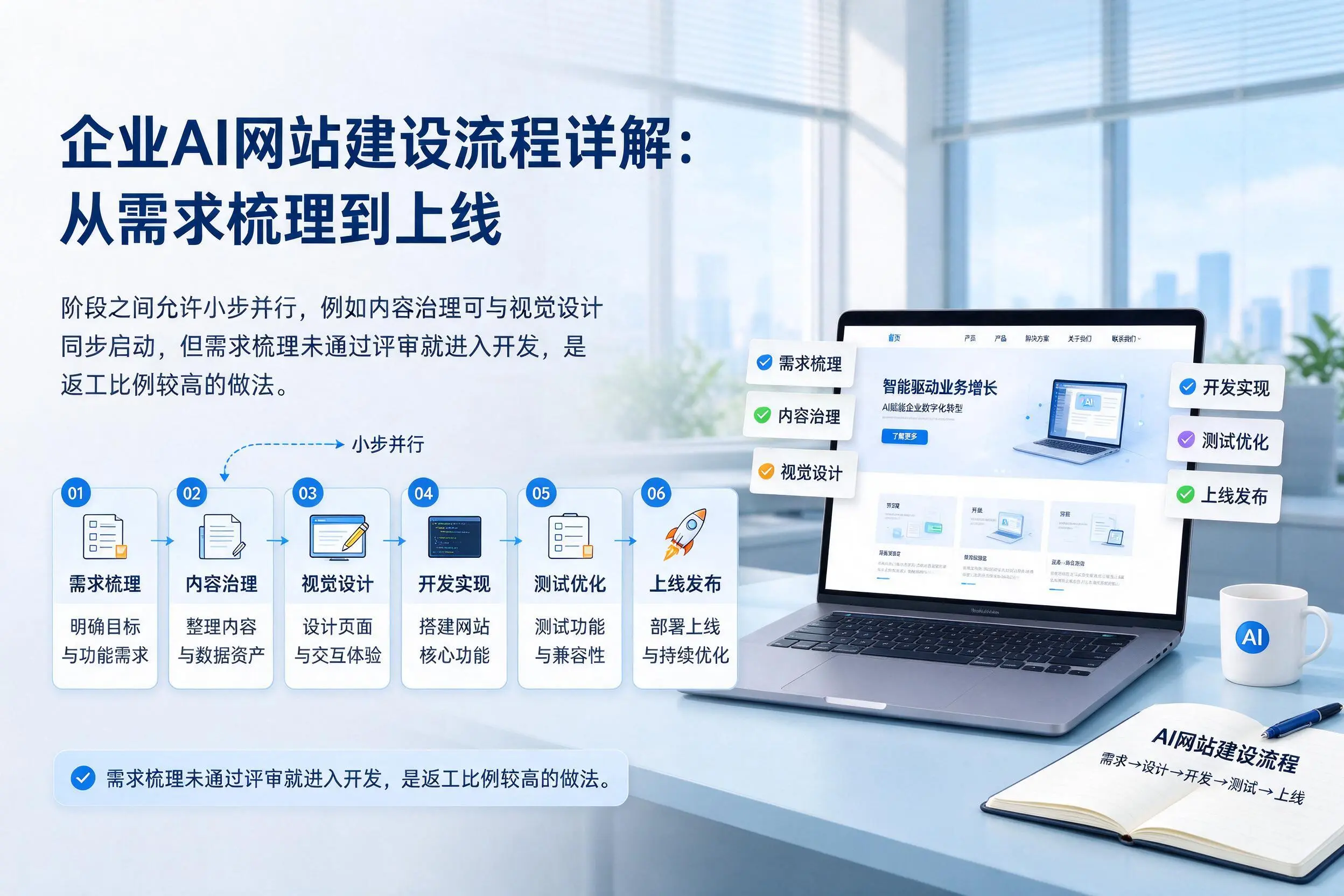 新星企业AI网站建设流程详解：从需求梳理到上线