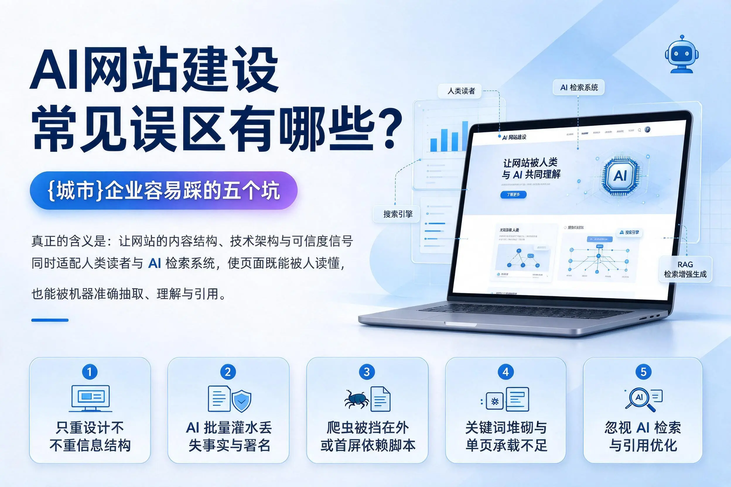 AI网站建设常见误区有哪些?新星企业容易踩的五个坑