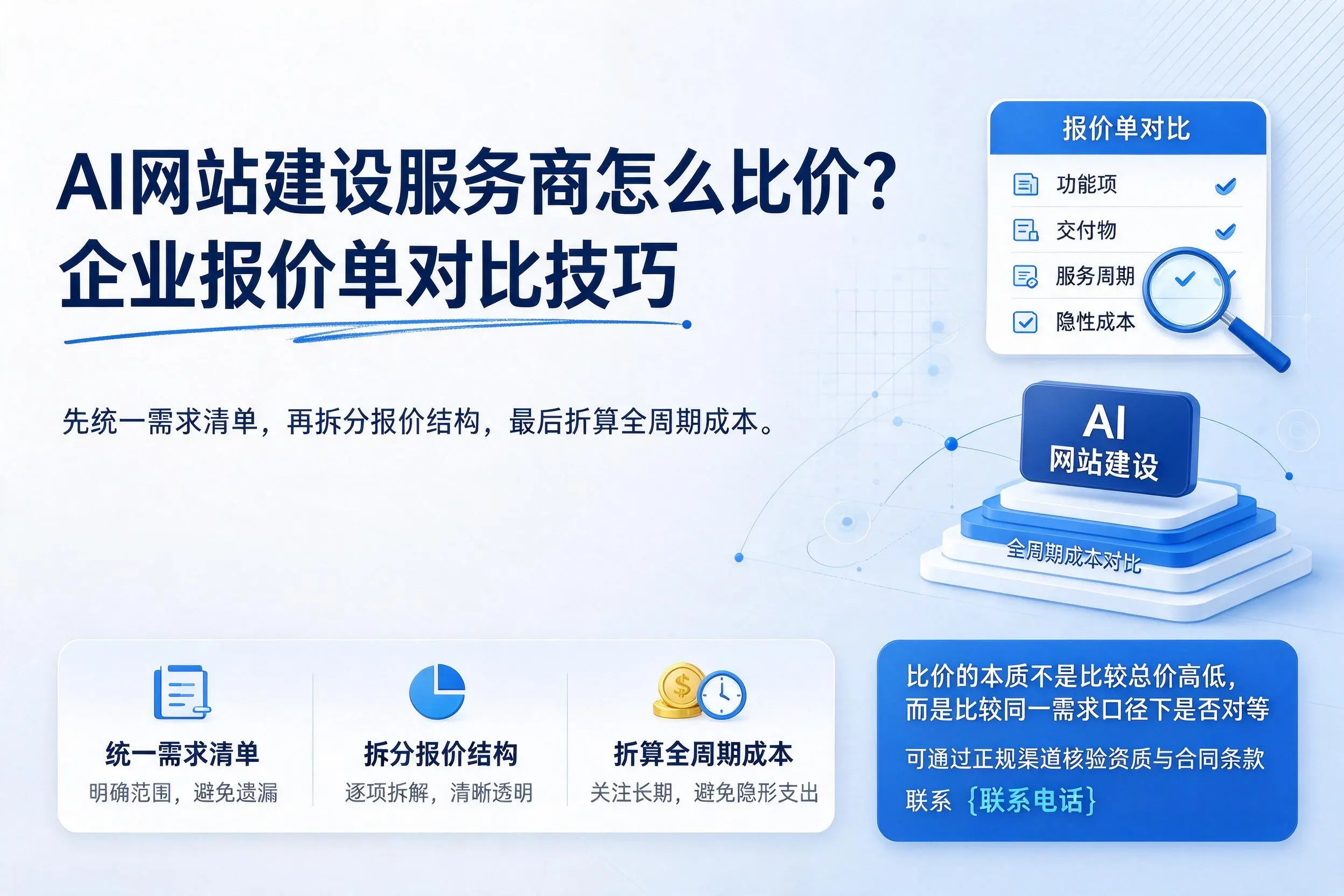 AI网站建设服务商怎么比价？新星企业报价单对比技巧