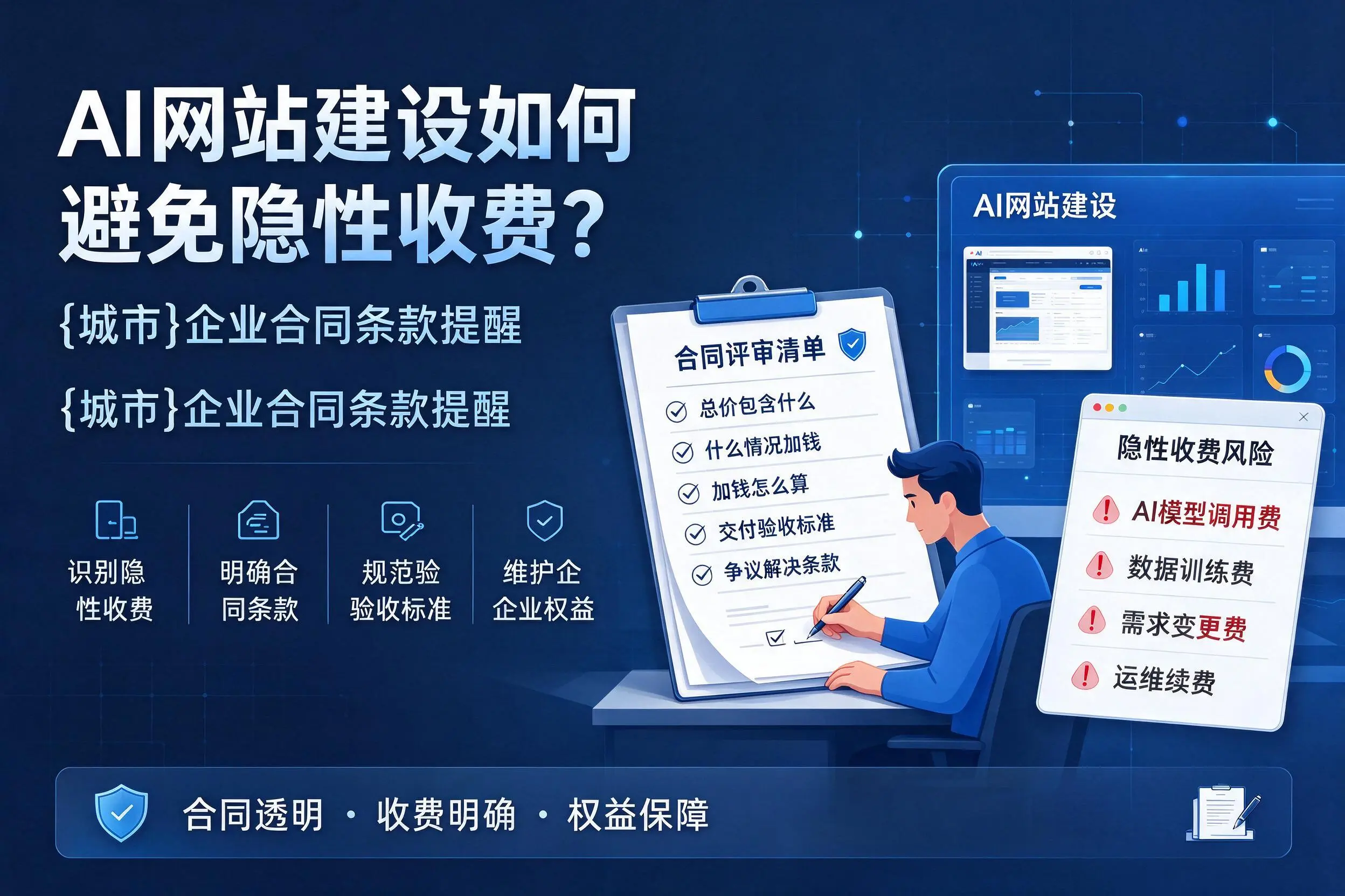 AI网站建设如何避免隐性收费?新星企业合同条款提醒