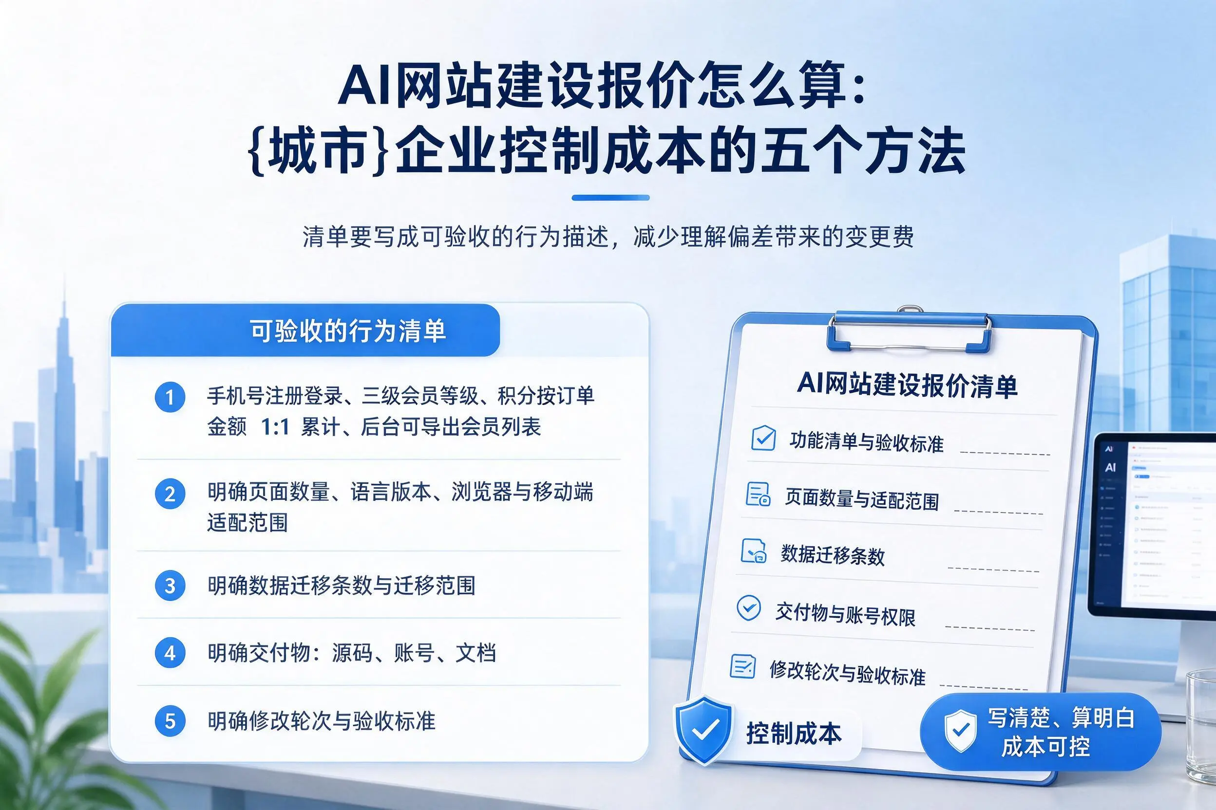 AI网站建设报价怎么算：新星企业控制成本的五个方法